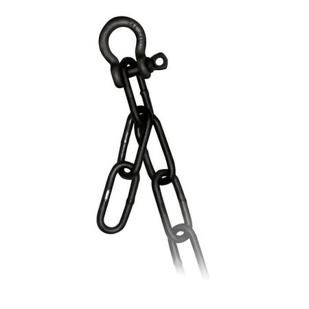 CM STAC Chain, 80 Grade, 12 In, 8 Ft Length, 12000 Lb, Special Theatrical Alloy Steel, Black 695580